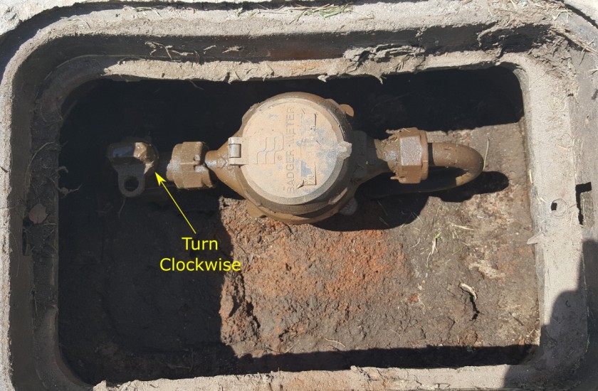 water shutoff valve meter